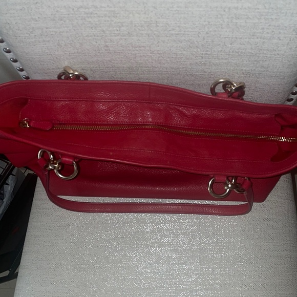 Coach like new handbag. Beautiful warm pinkish/red color. - Picture 5 of 5